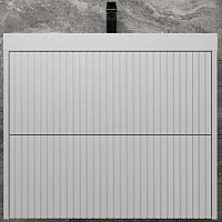 Style Line Тумба под раковину Стокгольм 70 подвесная белый рифленый софт